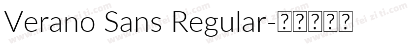 Verano Sans Regular字体转换